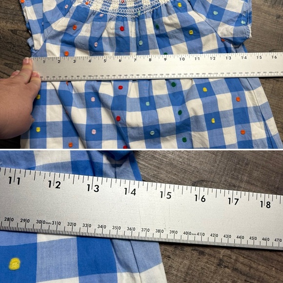 Hanna Andersson Blue Checkered Dress with Dots - Picture 9 of 9